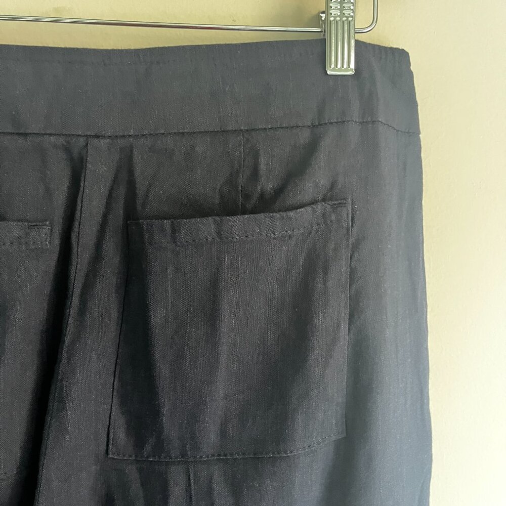 2/$30 CHICOS NAVY LINEN BLEND PANTS 0R - Picture 4 of 7